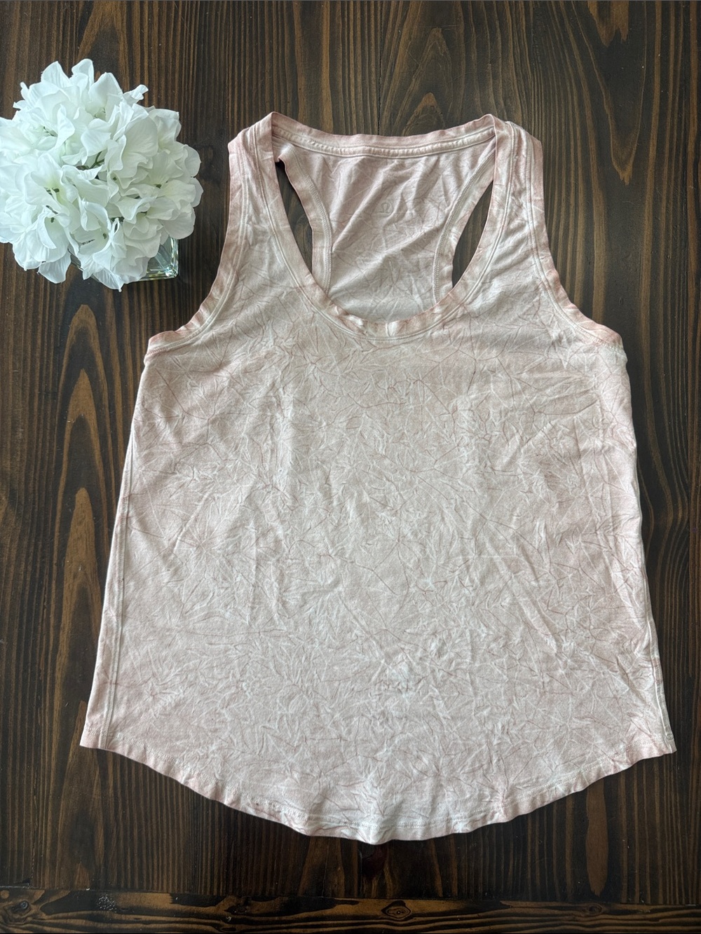 Lululemon Women's Light Pink Tie-Dye Racerback Tank Top Size 8